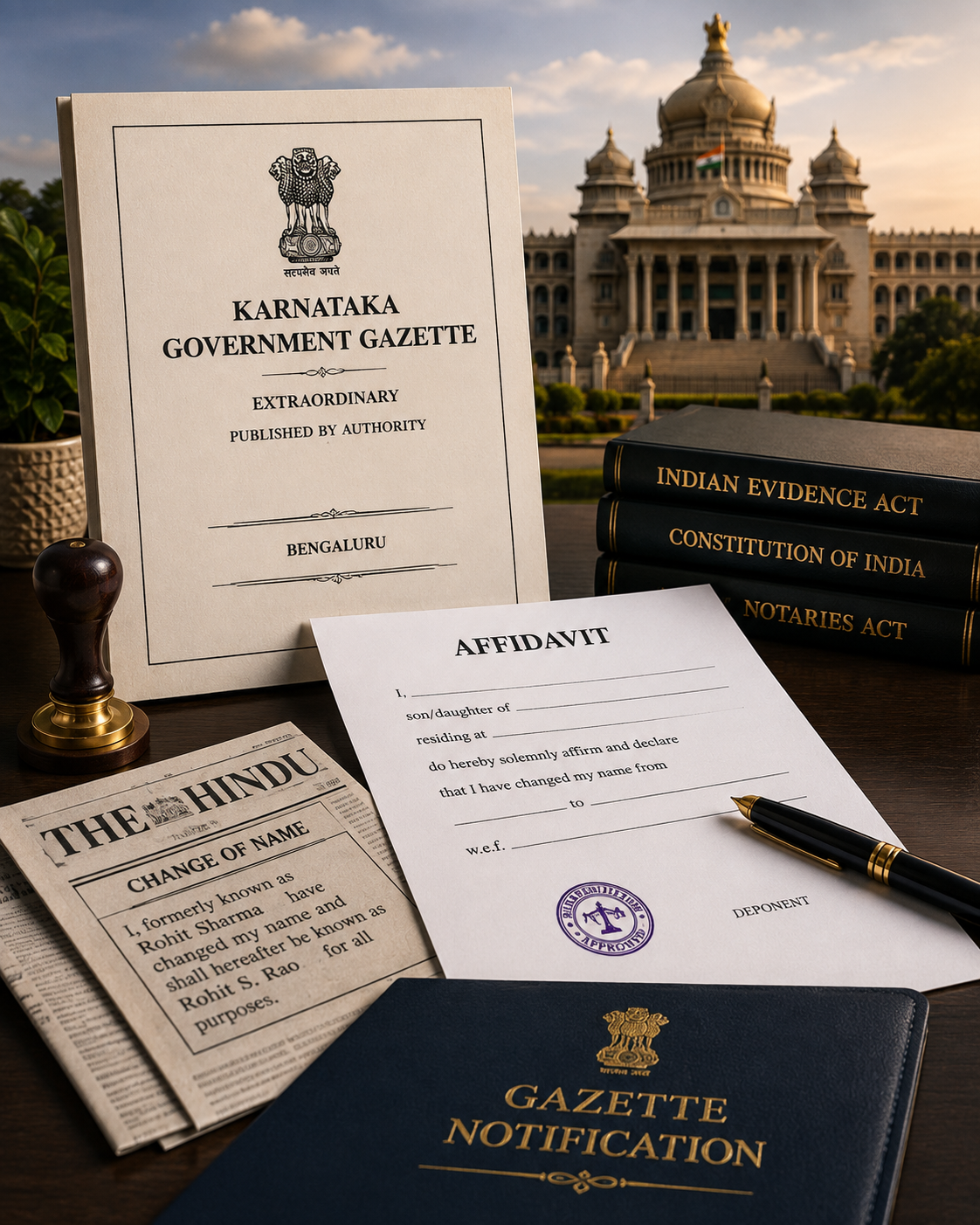 Gazette Name Change in Bangalore